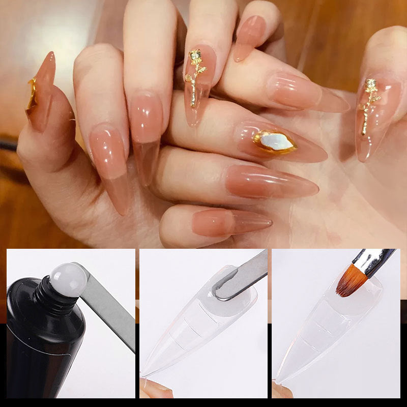 Nail Art Sheets Ultra-thin Non-marking Water Drop Pointed Ballet Coffin Trapezoid Sheets 100 Pieces Box Sheets with Scale