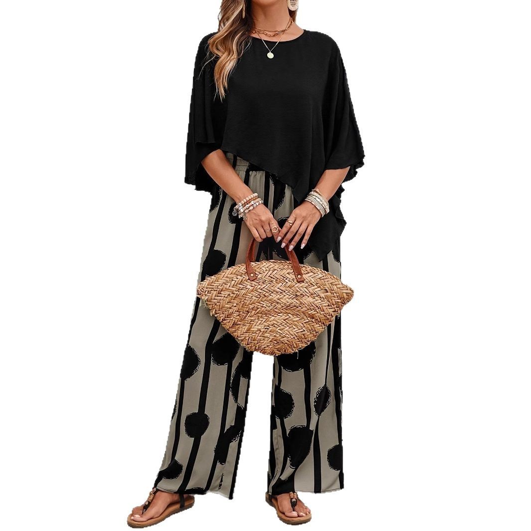 Summer Casual Women's Trousers Suit
