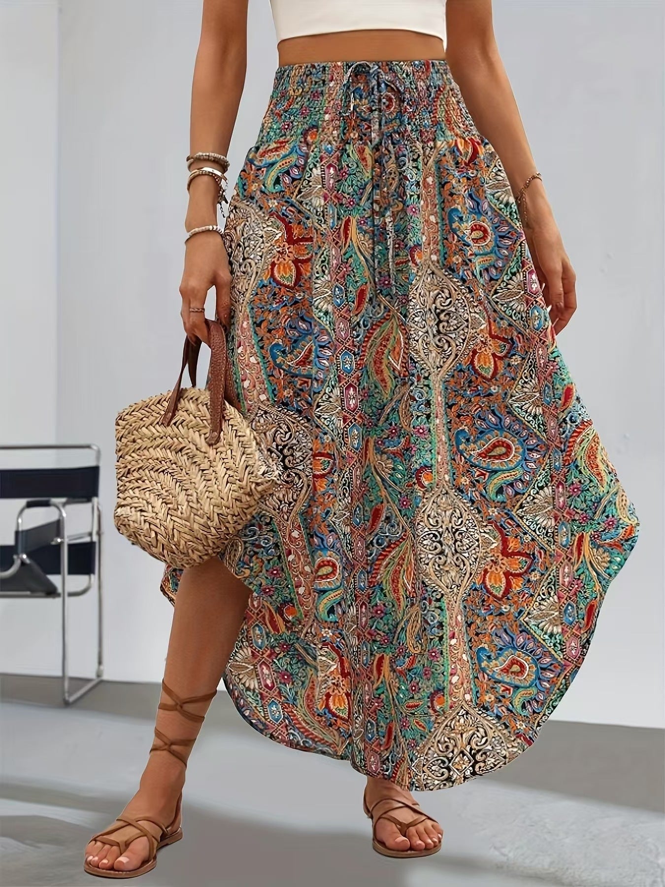 Personality Printed A- Line Skirt Casual