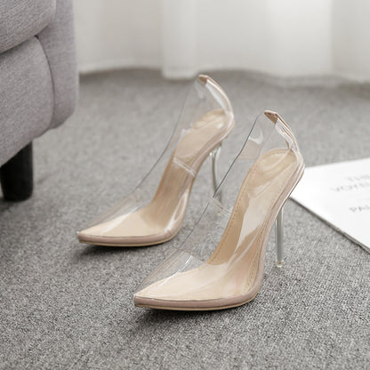 Fashion Creative Crystal Heel Transparent High Heels