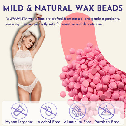 Waxing Gift Set 29pc Gold-Standard Hard Wax Kit With Wax Warmer & Beads For Full Body, Brazilian Hair Removal