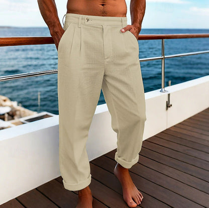 Men's Pocket Flat Comfortable Breathable Trousers