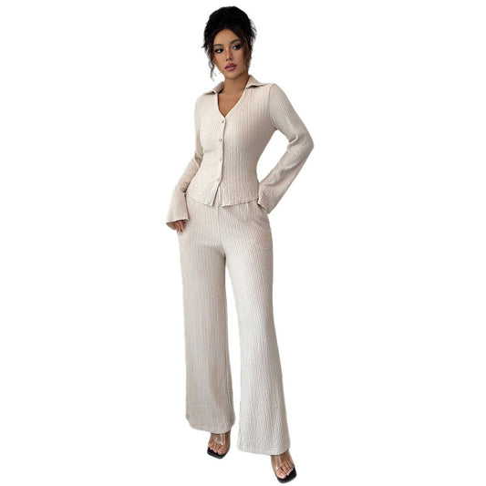 Wide-leg Pants Suit For Women