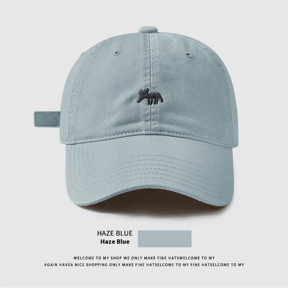 Embroidered Fox Baseball Cap Sports Sun-proof Breathable Peaked Cap