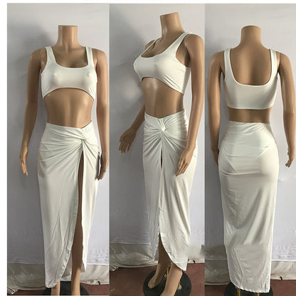 Women's Solid Color Tube Top Dress