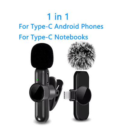 K3 Wireless Collar Clip Microphone Live Mini Interview Sound Recording Microphone