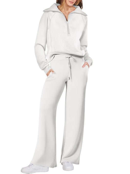 Loose Wide Leg Pants Sports Suit