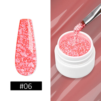 Multicolor Luxury Snowflake Nail Gel Super Shiny