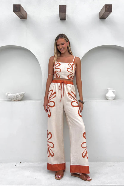 Top Wide Leg Pants Suit