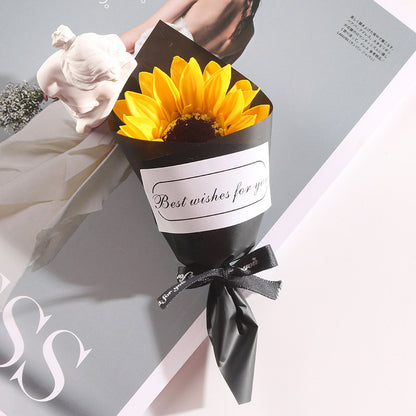 Mini Handmade Soap Flower Gift Box Small Bouquet With Valentine's Day Gift