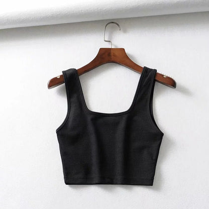 Solid color vest with shoulder straps