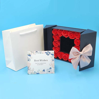 Rose double door jewelry gift box necklace box