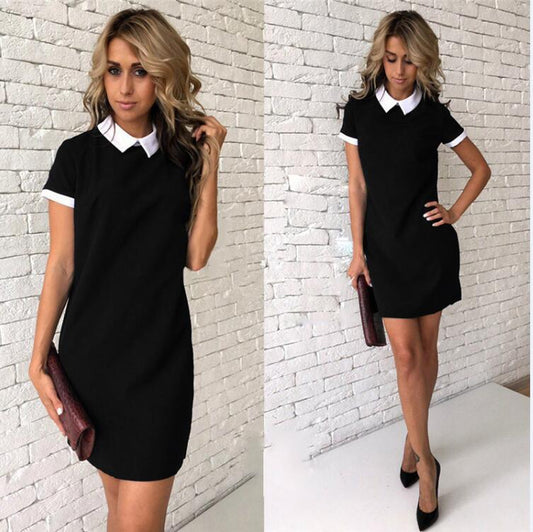 Base color matching long sleeve dress