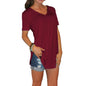 V-neck short-sleeved T-shirt women