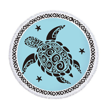 New round beach towel