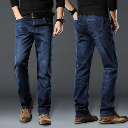 High Elastic Men's Straight Loose Spring And Autumn Jeans