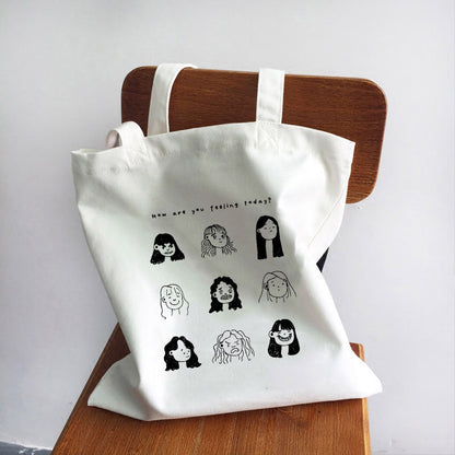 Women's Handbag Canvas Tote Printed Shopping Bag