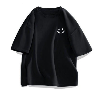 Cotton Short Sleeve T-shirt Men's Loose And Simple Printed Top