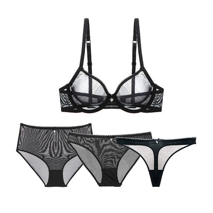 Mesh Bra Set 4 Pieces Set