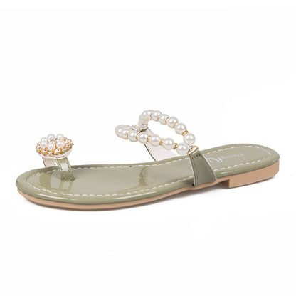 Summer New Style Korean Pearl Slipper