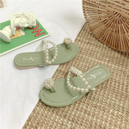 Summer New Style Korean Pearl Slipper