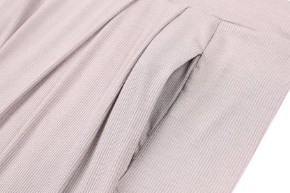 Fashion Suit Solid Color Casual Two-Piece Suit