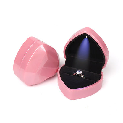 Creative Heart-shaped Jewelry Gift Ring Pendant Jewelry Box