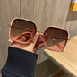 Retro Big Frame Square Brown Sunglasses For Women