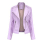 Women's Leather Jackets Women's Short Jackets Slim Thin Leather Jackets Ladies Motorcycle Suits