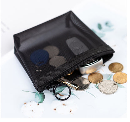 Portable Travel Toiletry Bag Transparent Mesh Toiletry Bag