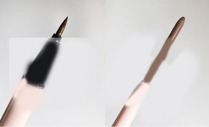 Plain Brown Pencil Type Hard Tip Glue Pen Eyeliner Liquid Eyeliner Is Not Smudged and Waterproof
