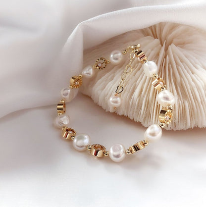 New Design Baroque Pearl Bracelet Fashion Personality Female Bracelet Temperament Bracelet Wild Simple Jewelry Wholesale