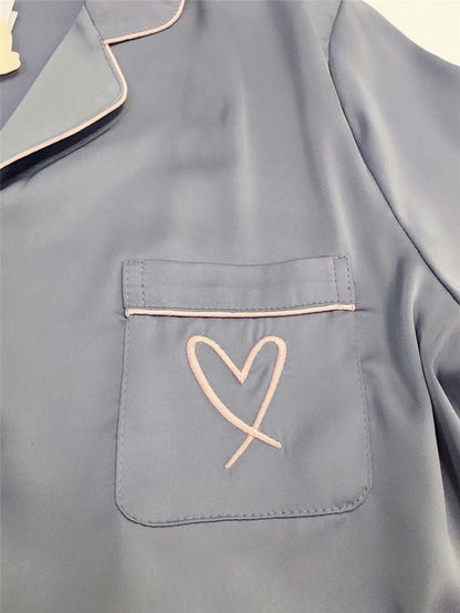 Cardigan Pajamas Women Ice Silk Home Service Suit