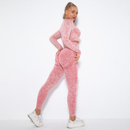 New Seamless Washable Smiley Yoga Suit