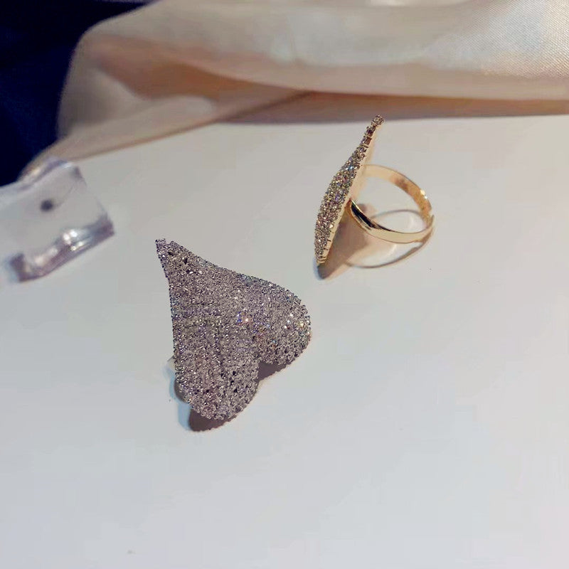 All-match Personality Full Diamond Love Ring Women
