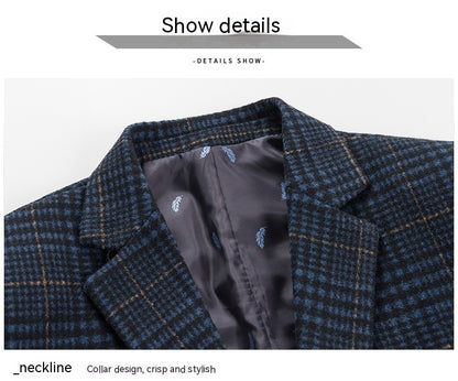 Spring Summer Slim-fit Casual Plaid Men's Suit Jackets