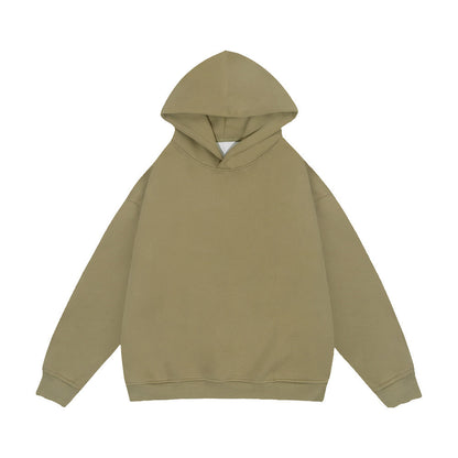 Loose All-matching Solid Color Sports Pullover Hooded Sweater Men