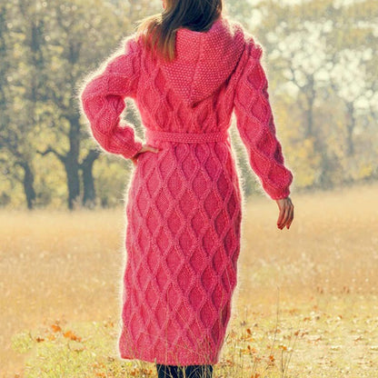 Loose knit cardigan long sweater