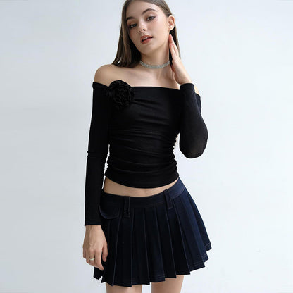 Women's Off-shoulder Long-sleeve Bodice With Off-shoulder Collar