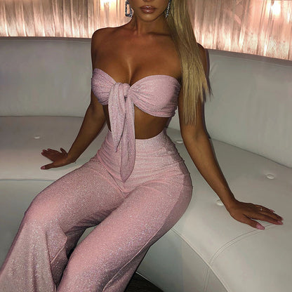 Vest wide-leg pants suit