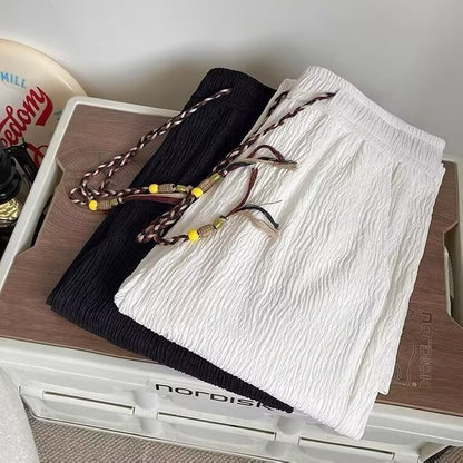 Men's Summer Thin Loose Straight Drooping Texture Pants