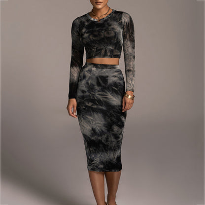 Two-piece Blouse And Skirt Casual Suit Women