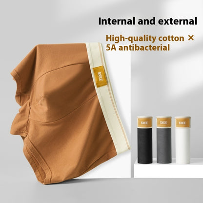 Men's Cotton Boxer Briefs 5A Antibacterial Crotch