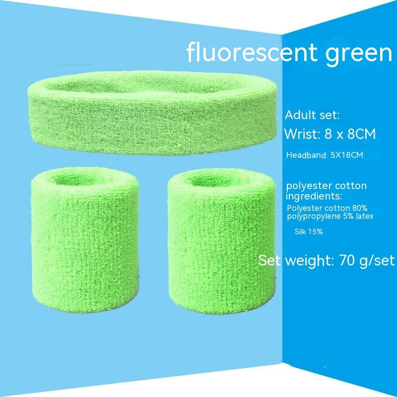 Sports Sweat-absorbent Wristband Headband Hairband Suit