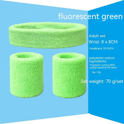 Sports Sweat-absorbent Wristband Headband Hairband Suit