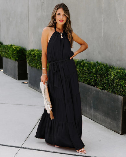 Stitched Sexy Backless Dress