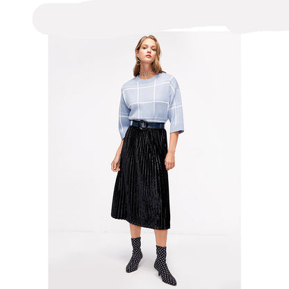 Loose small fragrance style pullover sweater