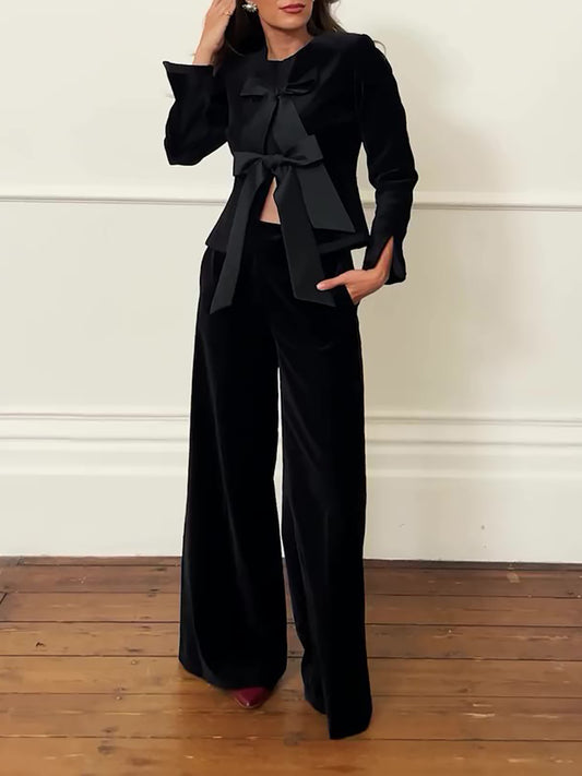 Wide-leg Pants Suit