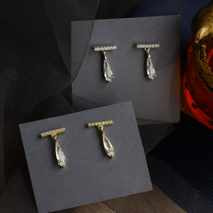 Simple Bright One Word Earring Temperament Earring