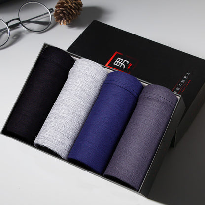 Non-marking ice silk modal men's boxer briefs 4 boxes